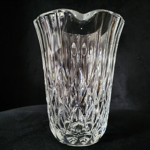 Small Vintage Val St. Lambert Crystal Imperial Glass Pitcher 6'' , 16 fl oz - Picture 3 of 7